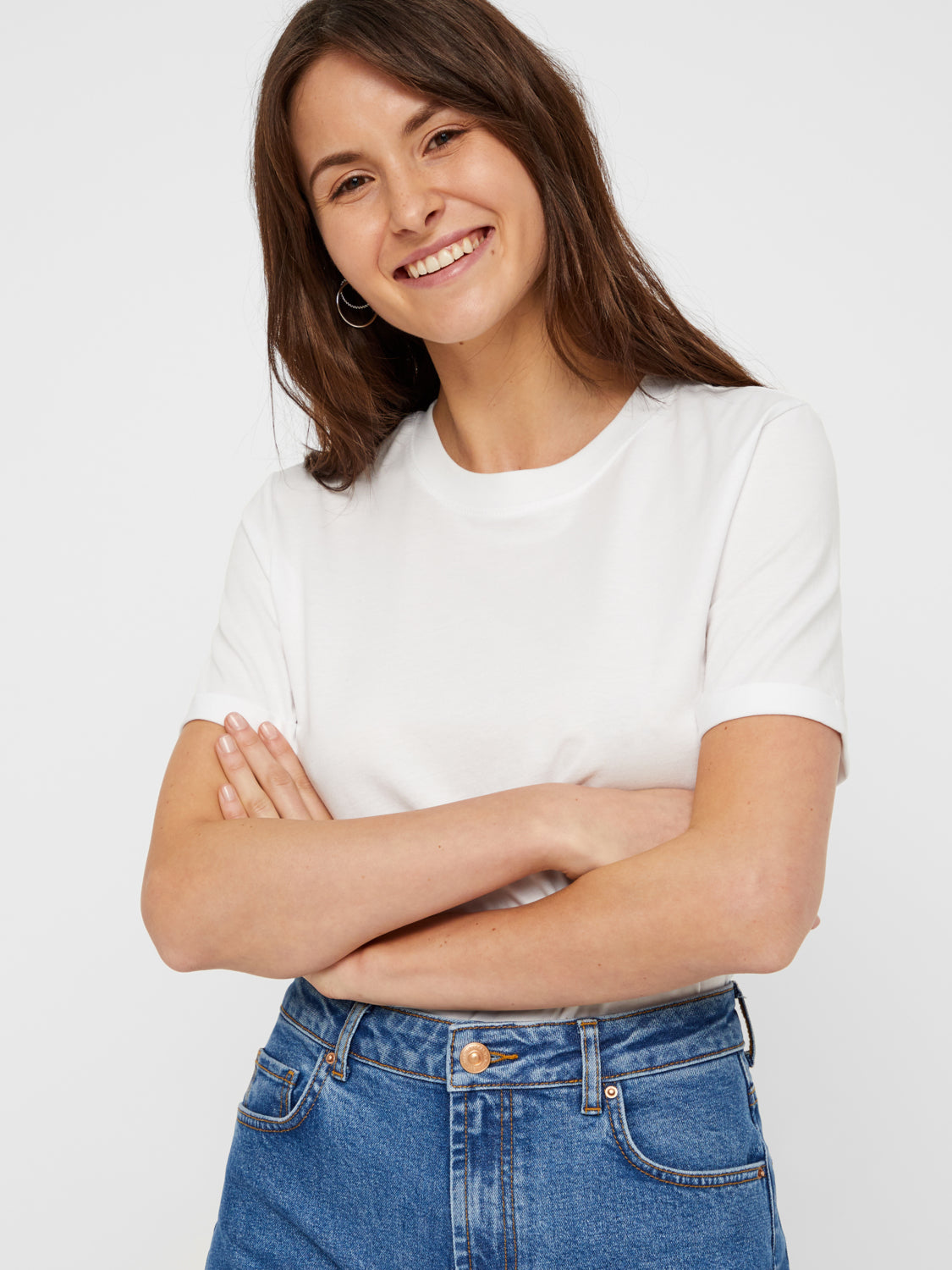 PCRIA fold up T-Shirt - bright white